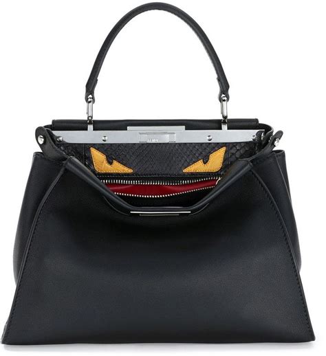 fendi black and yellow bag|Fendi bag yellow eyes.